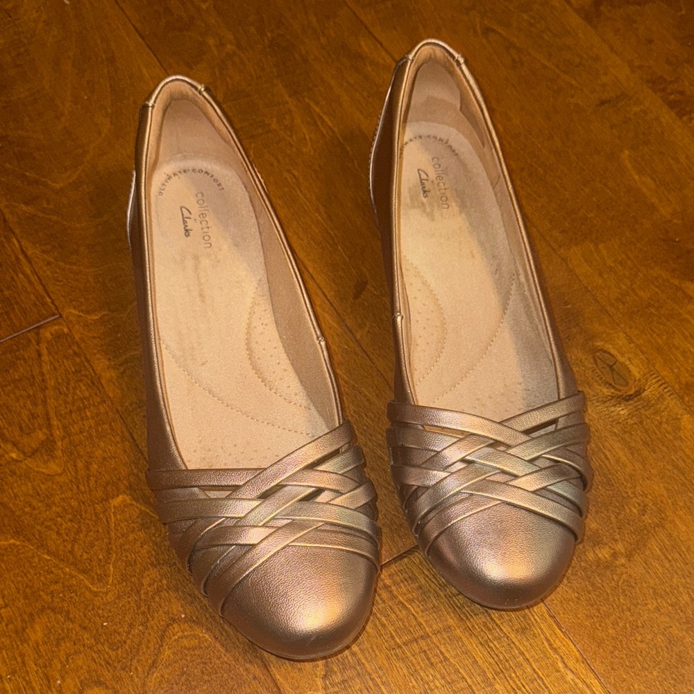 Clarks Women's Metallic Bronze Loafers